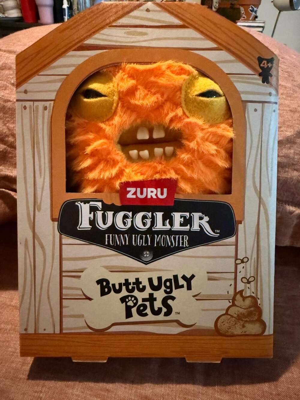 Zuru Fuggler Butt Ugly Pets Orange Monster Plush NWT